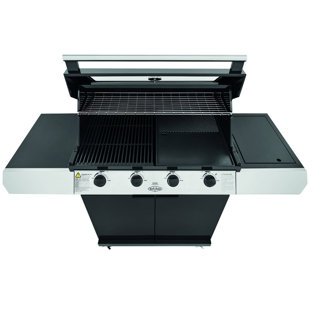 Beefeater 1200E 4 burner cabinet trolley and sideburner