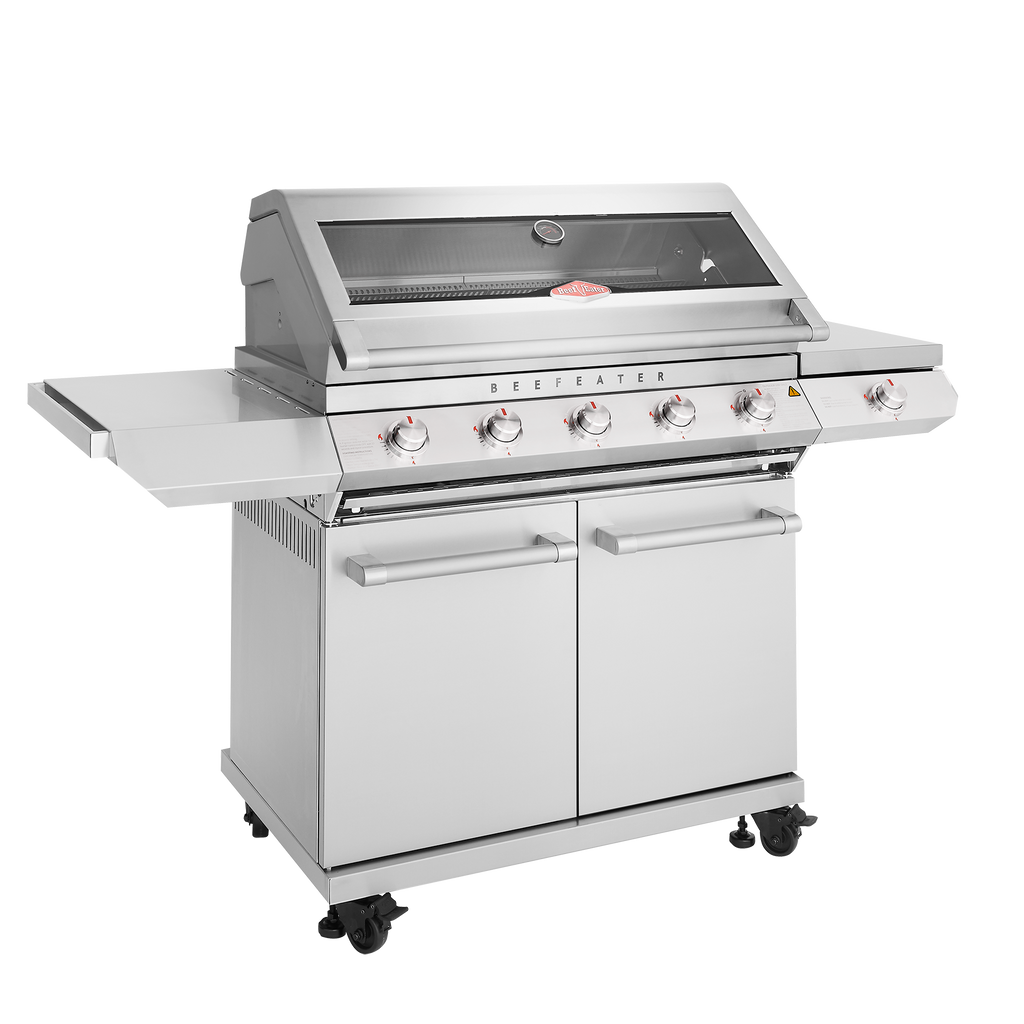 BeefEater 7000 Series Classic 5 Burner Gas BBQ with Side Burner and Trolley
