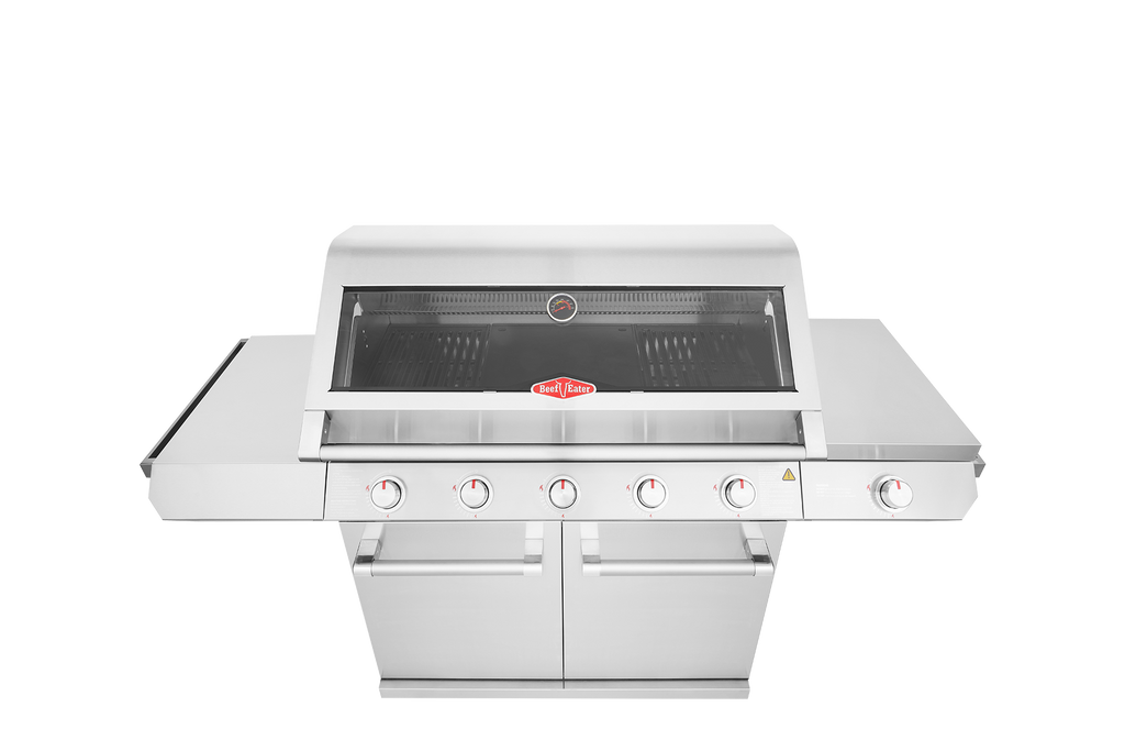BeefEater 7000 Series Classic 5 Burner Gas BBQ with Side Burner and Trolley