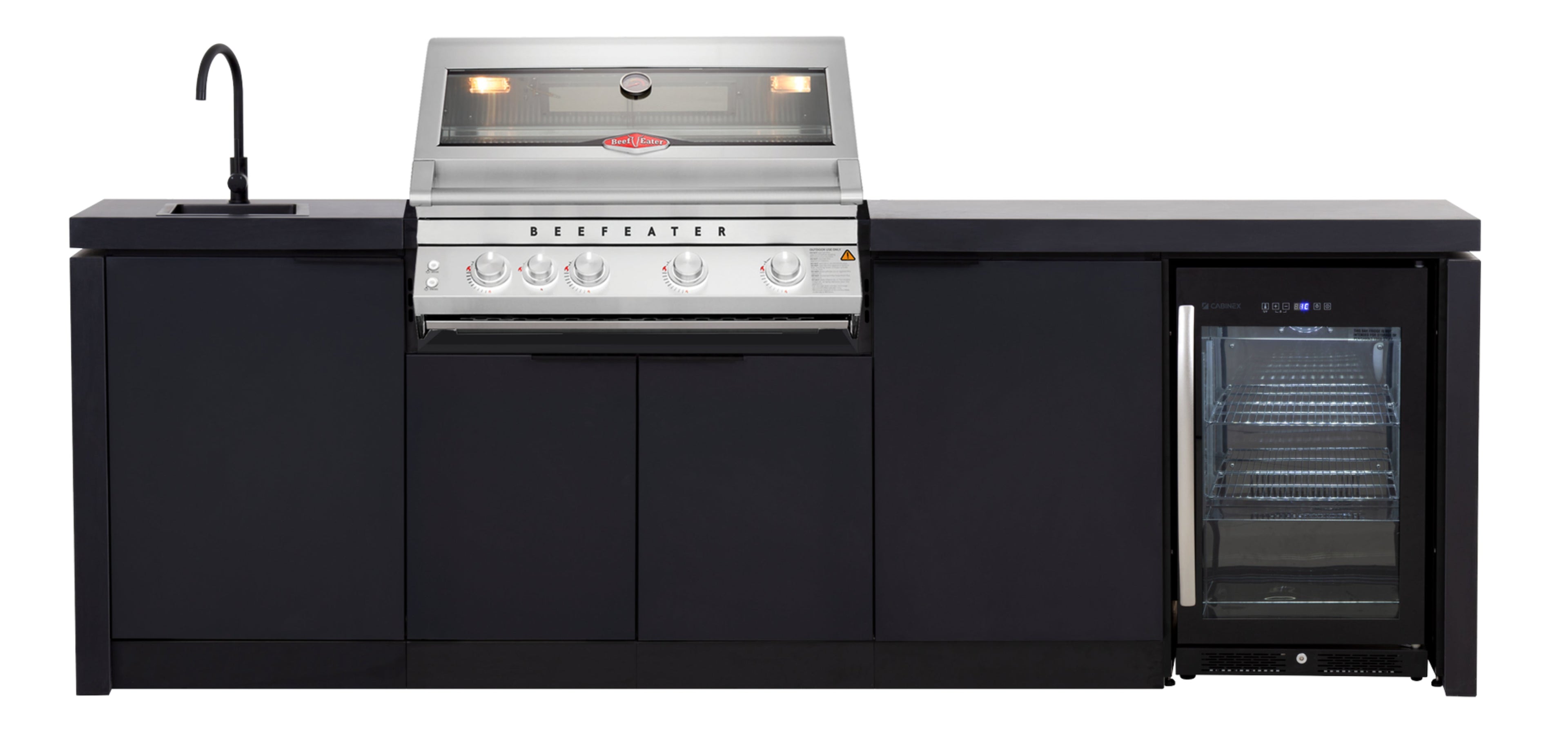 Cabinex Classic Outdoor Kitchen Paired with Beefeater 7000 4 burner